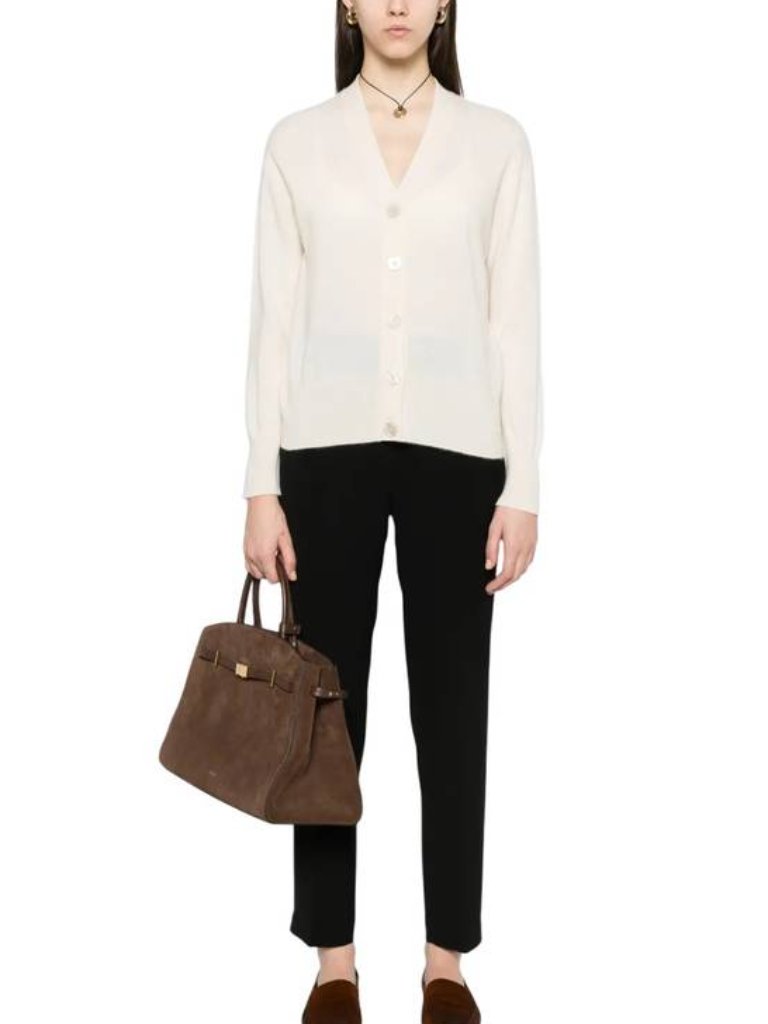 New Majestic Filatures Women’s 100% Cashmere Gilet Cardigan Size S Ivory Milk
